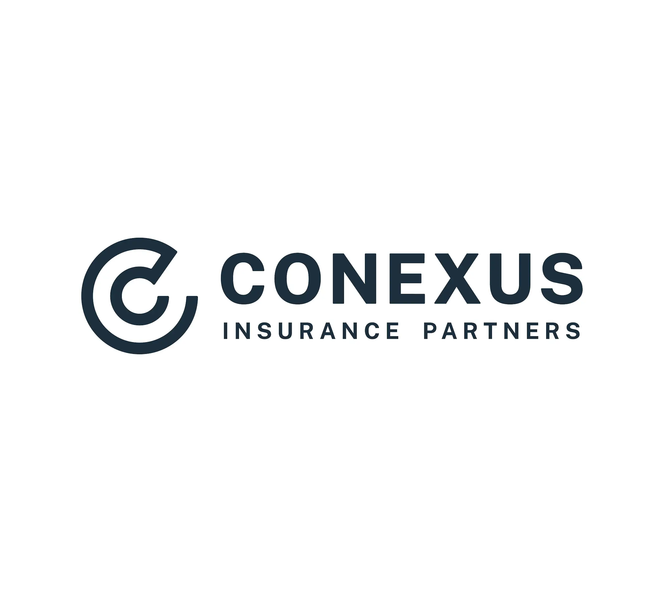 The image displays the logo for Conexus Insurance Partners. The logo features a modern, circular design with the letter "C" that forms an abstract symbol, accompanied by the text "CONEXUS INSURANCE PARTNERS" in a bold, sans-serif font. The overall design is clean and professional, reflecting the company's focus on providing insurance services.